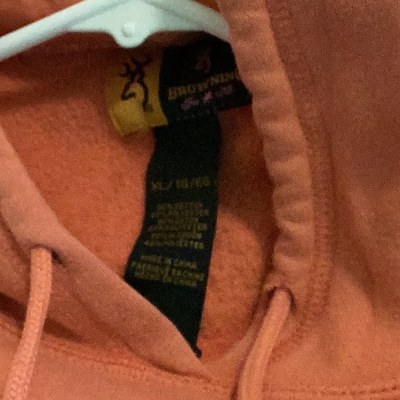 BROWNING XL Orange / Peach Pullover Hoodie - Picture 4 of 4